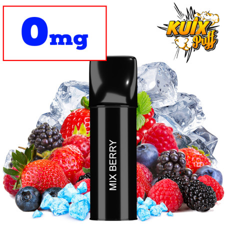 Cartouche Kuix Fruits Rouges - Sel de nicotine  - 0mg ot.