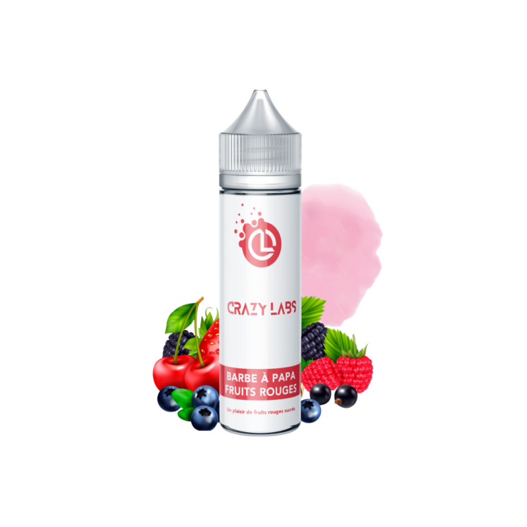 Barbe a papa fruts rouges- Crazy Labs - 50ml 0mg