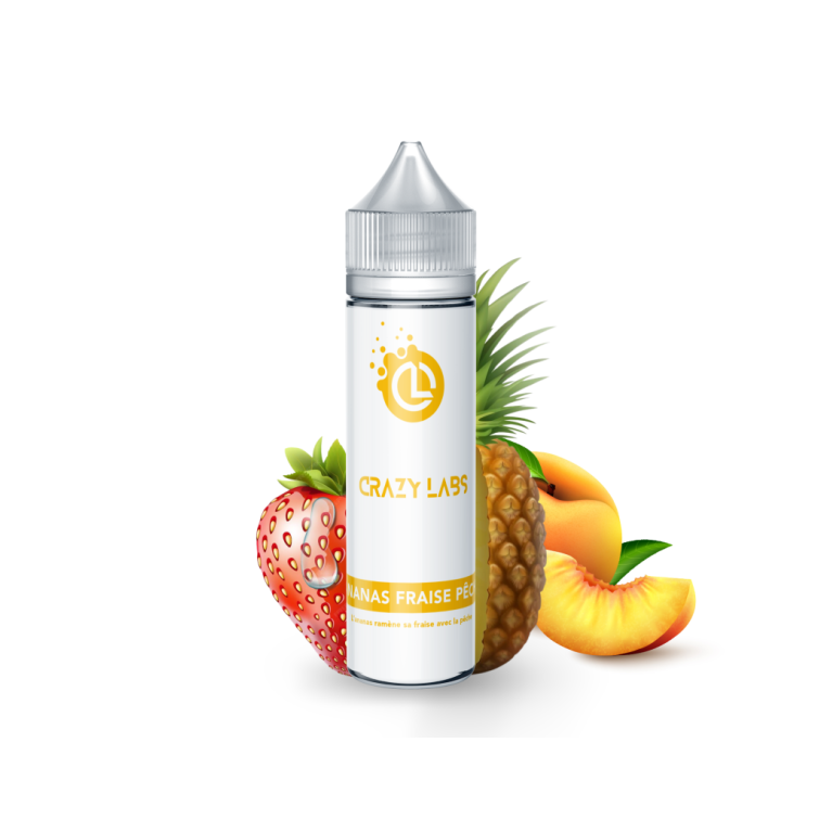 Ananas Fraise Pêche- Crazy Labs - 50ml 0mg